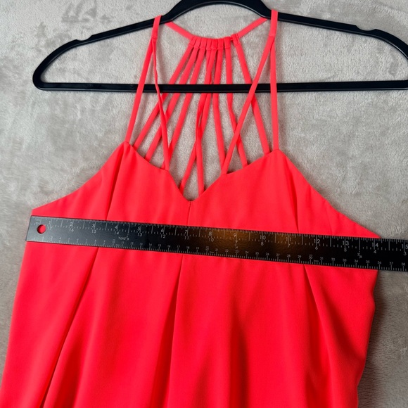 Express Neon Coral Strappy Racerback Tank Top XS - Picture 6 of 8